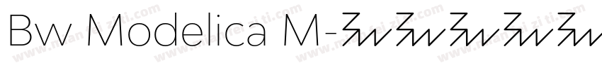 Bw Modelica M字体转换